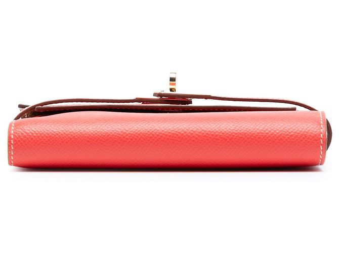 Cartera larga Kelly Depliant en Epsom rojo Hermès Roja - vista 3