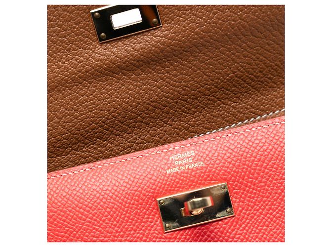 Cartera larga Kelly Depliant en Epsom rojo Hermès Roja - vista 5
