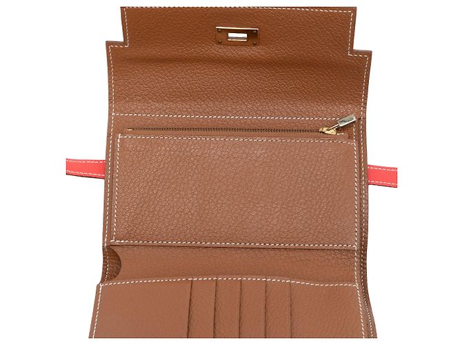 Cartera larga Kelly Depliant en Epsom rojo Hermès Roja - vista 6