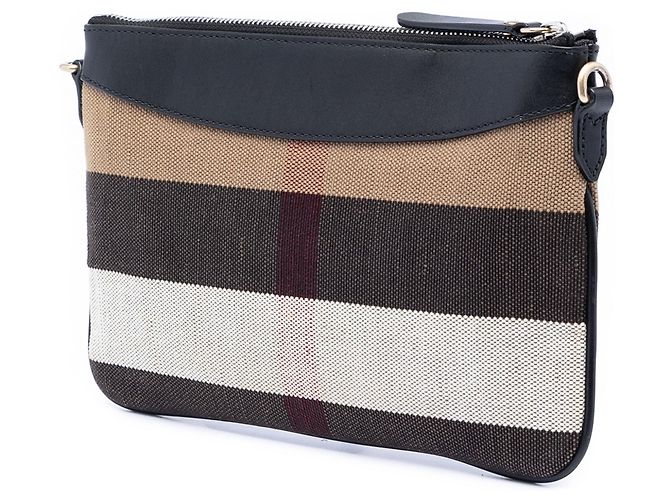 Borsa a tracolla Peyton in tela Mega Check marrone Burberry - vista 2