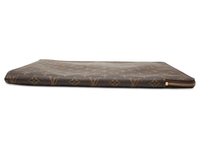 Pasta Executiva Louis Vuitton Monogram Poche Documents Portfolio Marrom - vista 3