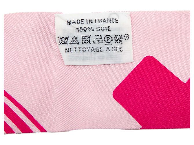 Rosa Hermès Les Coupes Tattoo Twilly Seidentuch Pink - Ansicht 4