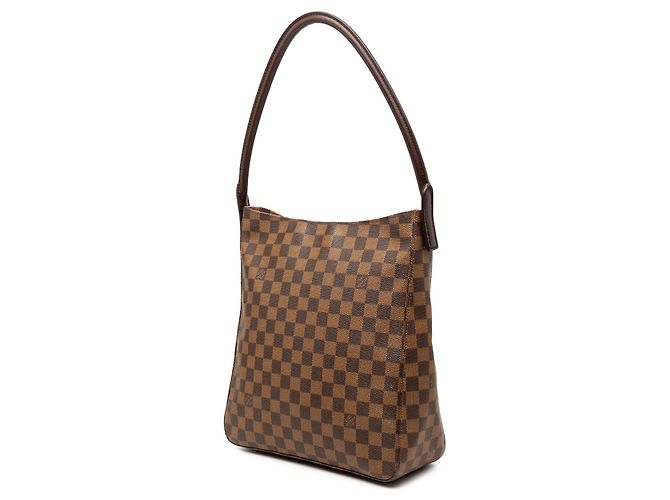Sac cabas Louis Vuitton Damier Ebene Looping GM marron - vue 2