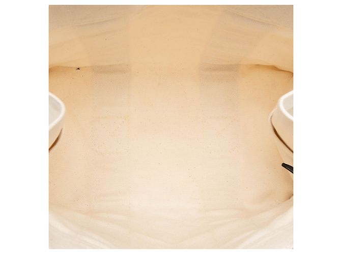 Sac cabas White Hermès Toile Bora Bora PM Blanc - vue 4