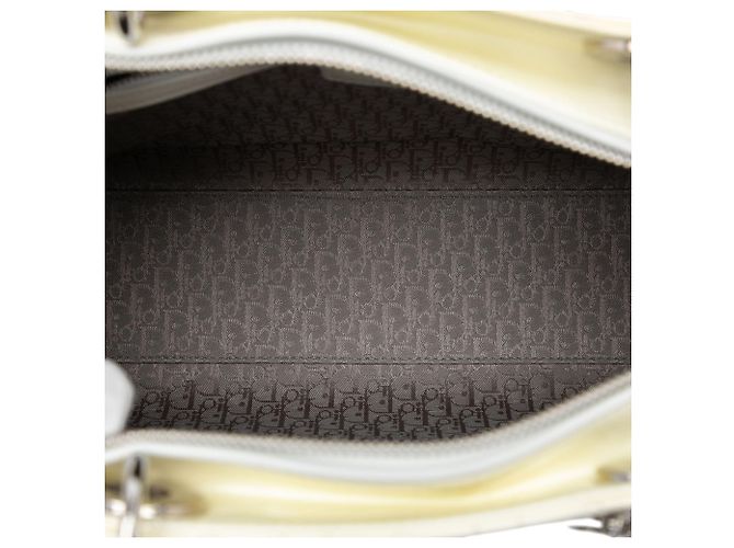 Borsa Lady Dior in agnello cannage bianco di grandi dimensioni - vista 4