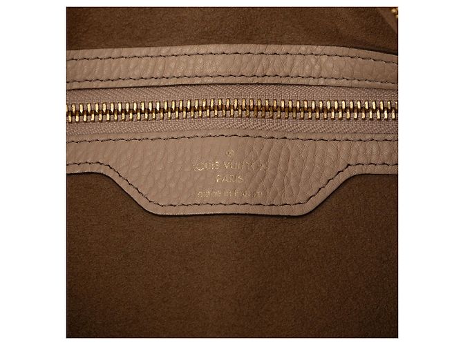 Borsa Louis Vuitton Monogram Mahina Selene MM Beige - vista 5
