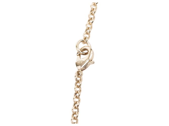 Collana con pendente a cuore placcato oro Gold Chanel CC D'oro - vista 3