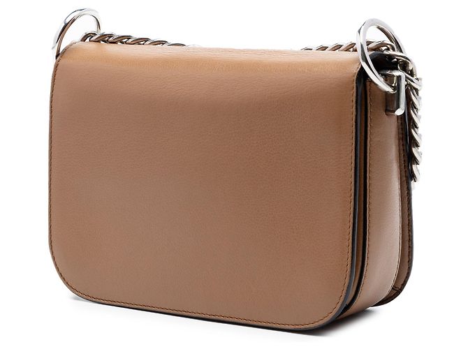 Borsa a tracolla Arcade in pelle di vitello lucida marrone Prada - vista 2