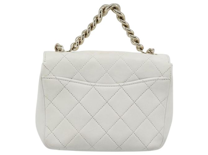 Chanel Beauty Begins Flap in agnello trapuntato Bianco - vista 2