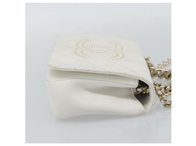Chanel Beauty Begins Flap in agnello trapuntato Bianco - vista 4