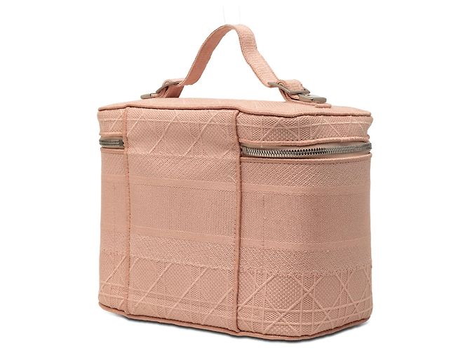 Necessaire Diortravel em canvas Cannage D Lite rosa da Dior - vista 2