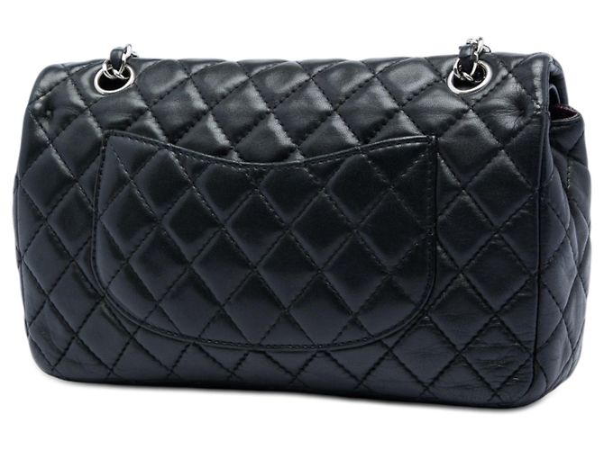Borsa a tracolla Chanel Medium Classic Lambskin Double Flap nera Nero - vista 2