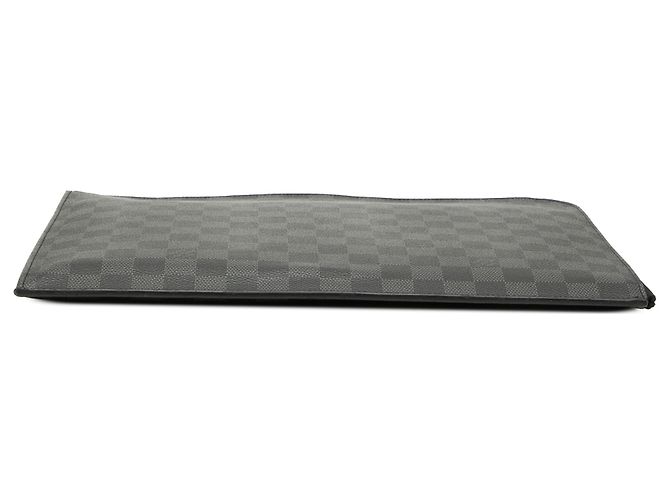 Clutch Pochette Jour GM in Damier Graphite nero Louis Vuitton - vista 3