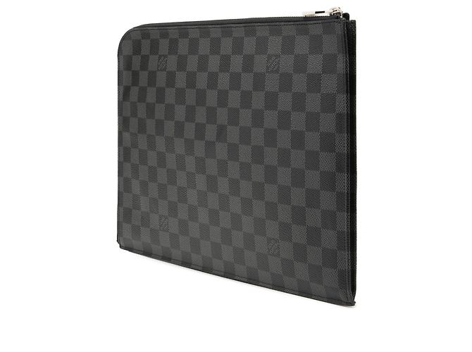 Clutch Pochette Jour GM in Damier Graphite nero Louis Vuitton - vista 2