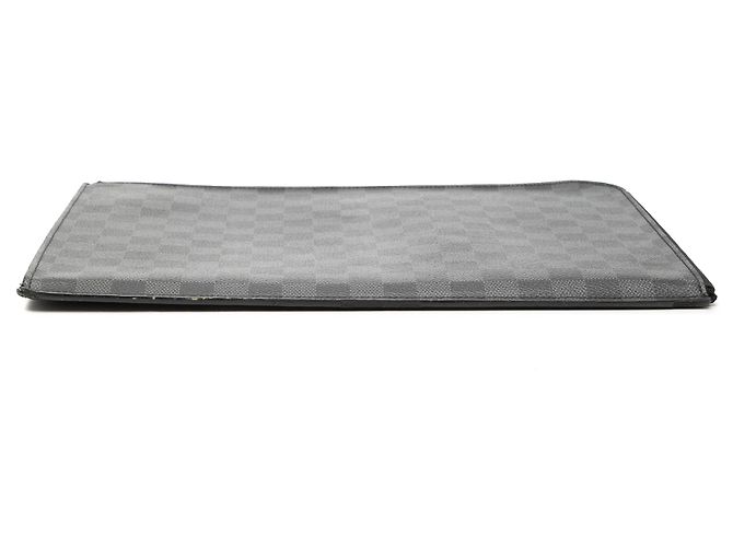 Clutch Pochette Jour GM in Damier Graphite nero Louis Vuitton - vista 3