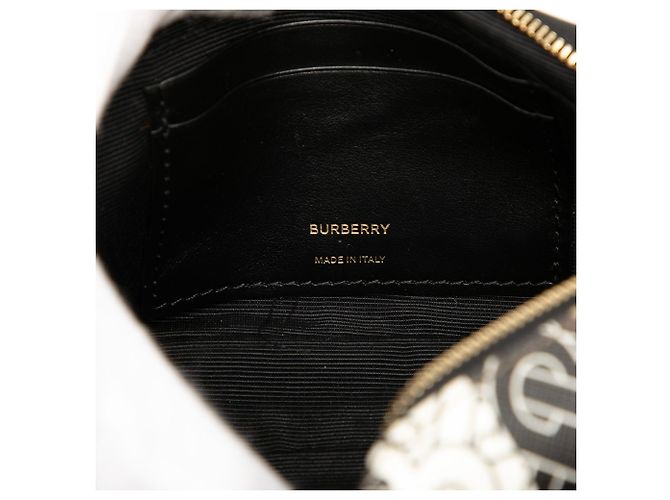Borsa a tracolla Burberry TB Monogram E-Canvas Stripe marrone - vista 5