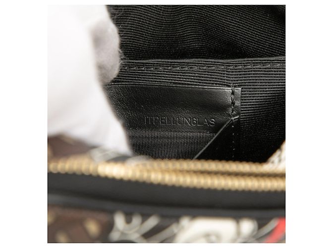 Borsa a tracolla Burberry TB Monogram E-Canvas Stripe marrone - vista 6