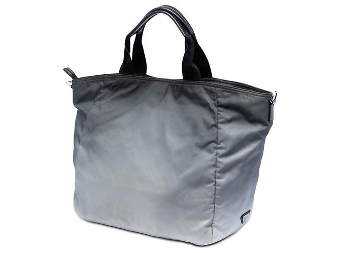 Prada Tessuto Gray City and Jungle Print Tote Satchel Tasche Grau - Ansicht 2