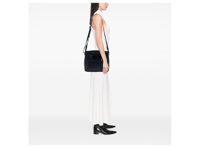 Borsa a tracolla Gucci Guccissima Web nera Nero - vista 7