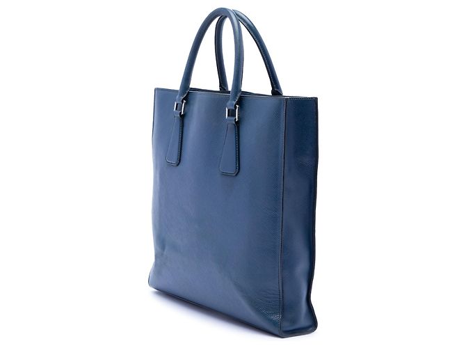 Tote Lux Saffiano blu Prada - vista 2