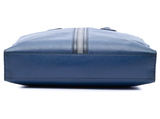 Tote Lux Saffiano blu Prada - vista 3