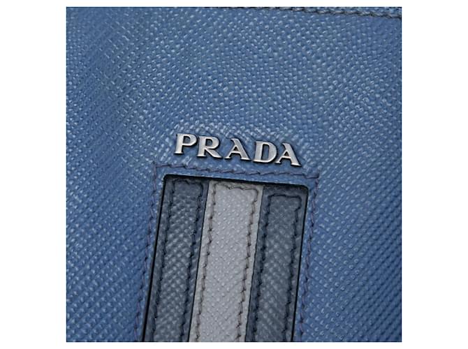 Tote Lux Saffiano blu Prada - vista 5