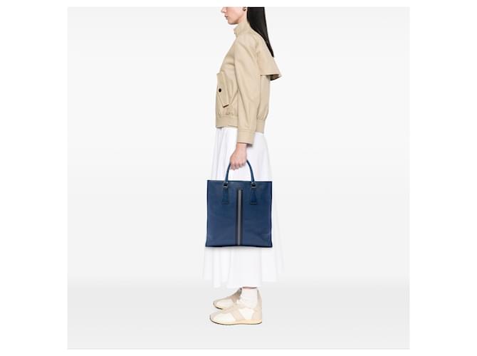 Tote Lux Saffiano blu Prada - vista 6