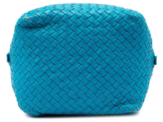 Borsa a tracolla Cube in nappa Intrecciato blu Bottega Veneta - vista 3