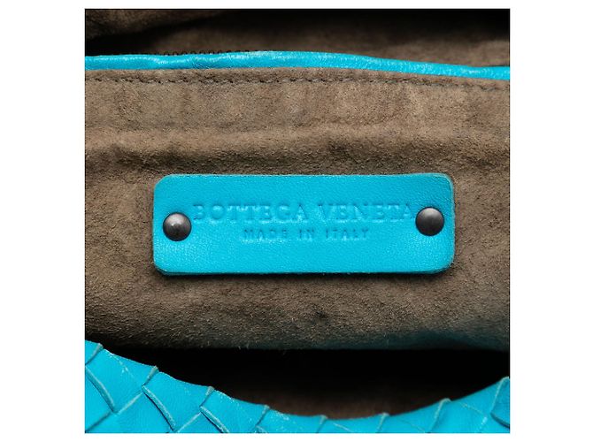 Borsa a tracolla Cube in nappa Intrecciato blu Bottega Veneta - vista 5