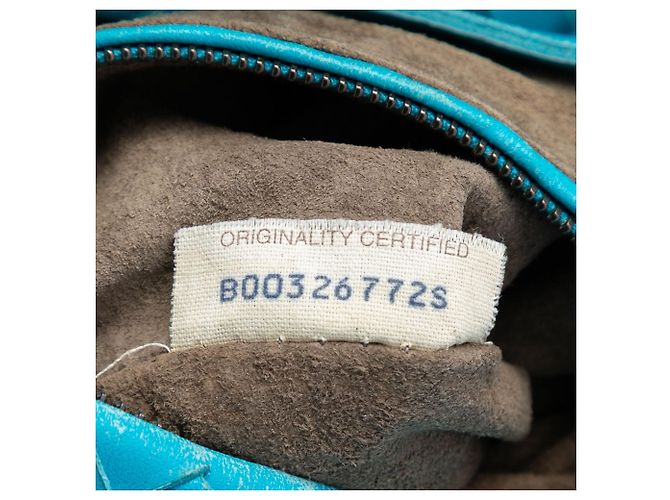 Borsa a tracolla Cube in nappa Intrecciato blu Bottega Veneta - vista 6