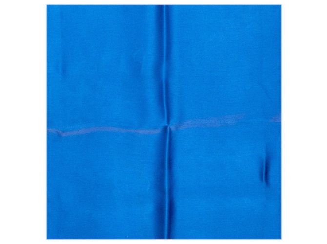 Sciarpa in seta stampata Chanel Pearls and Gripoix Blue 90 Scarves - vista 7