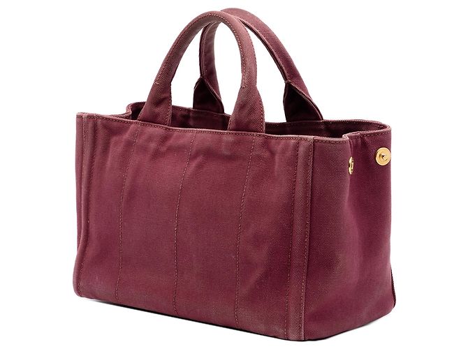 Borsa Prada Small Canvas Canapa Bijoux rossa Rosso - vista 2