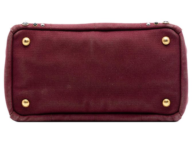 Borsa Prada Small Canvas Canapa Bijoux rossa Rosso - vista 3