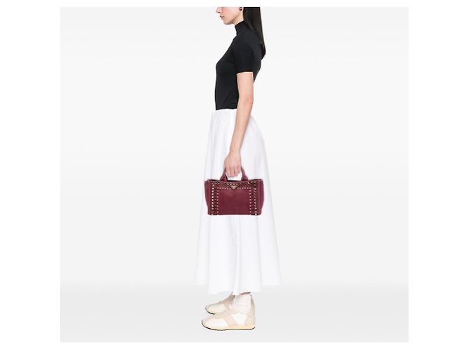 Borsa Prada Small Canvas Canapa Bijoux rossa Rosso - vista 6