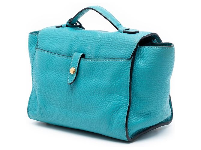 Borsa Blue Prada Vitello Daino Sound Lock - vista 2
