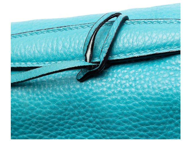 Borsa Blue Prada Vitello Daino Sound Lock - vista 6