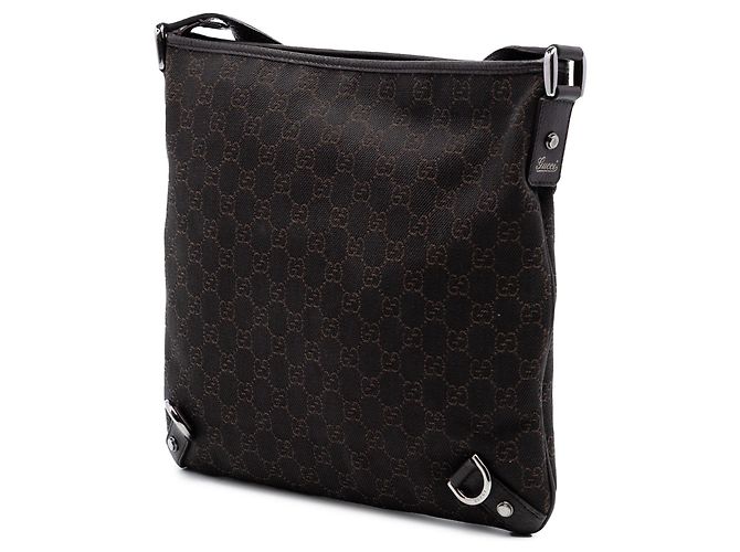 Borsa a tracolla Gucci GG Denim Abbey D Ring marrone - vista 2