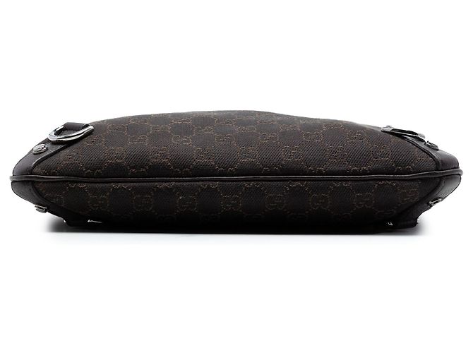 Borsa a tracolla Gucci GG Denim Abbey D Ring marrone - vista 3