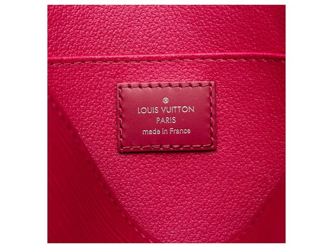 Beauty case e clutch bag 26 in Epi Toile rosa Louis Vuitton - vista 5