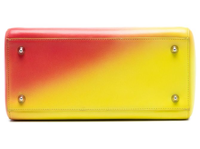 Borsa Lady Dior in pelle di vitello Ombre giallo, misura Medium - vista 3