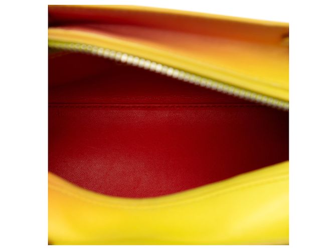 Borsa Lady Dior in pelle di vitello Ombre giallo, misura Medium - vista 4