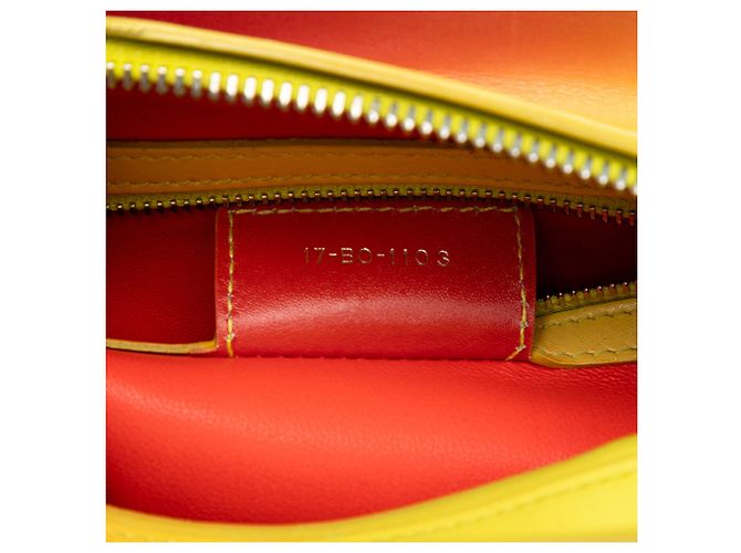 Borsa Lady Dior in pelle di vitello Ombre giallo, misura Medium - vista 6