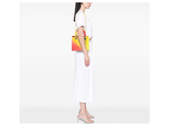 Borsa Lady Dior in pelle di vitello Ombre giallo, misura Medium - vista 7