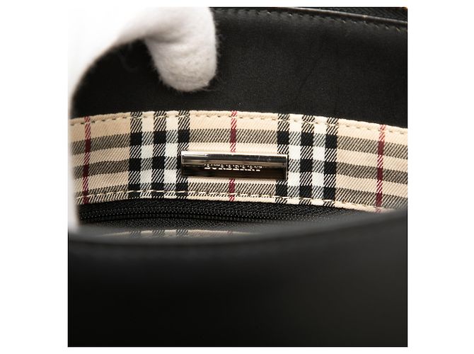 Borsa a mano in pelle nera Burberry Nero - vista 5