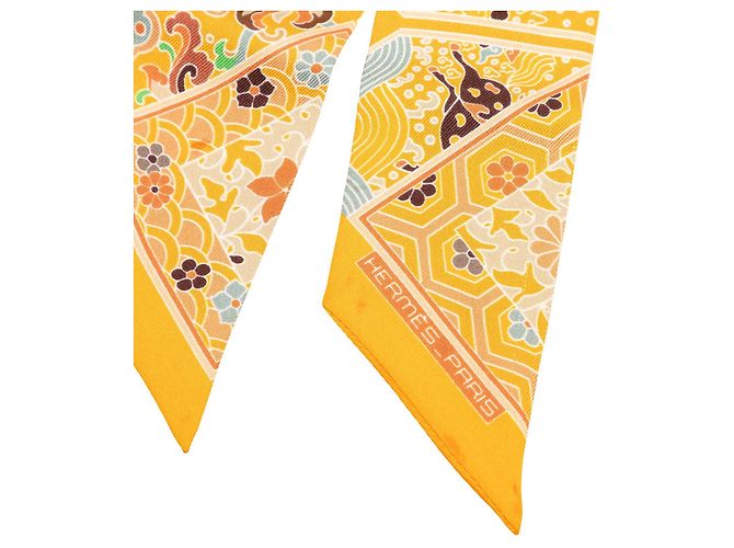 Hermès Collections Imperiales Seidentuch Twilly Orange - Ansicht 2