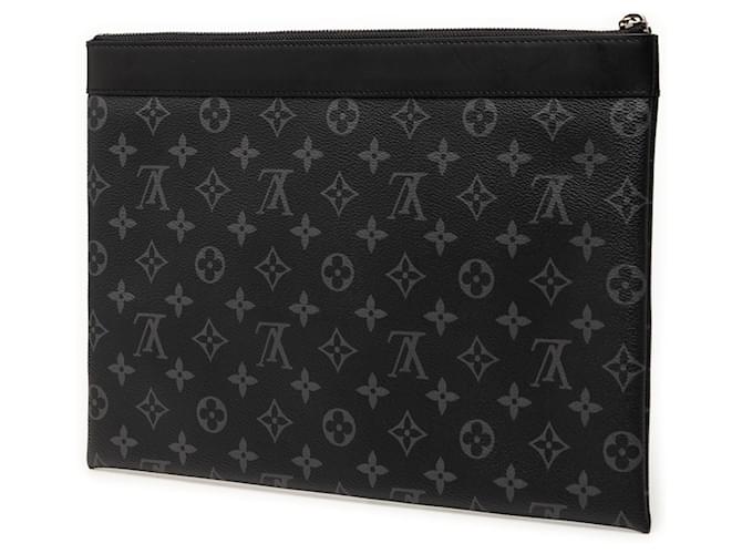 Black Louis Vuitton Monogram Eclipse Discovery Pochette GM Clutch Bag - view 2