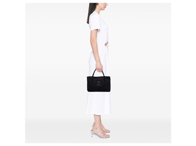 Borsa a mano in nylon Zucca nero Fendi - vista 7