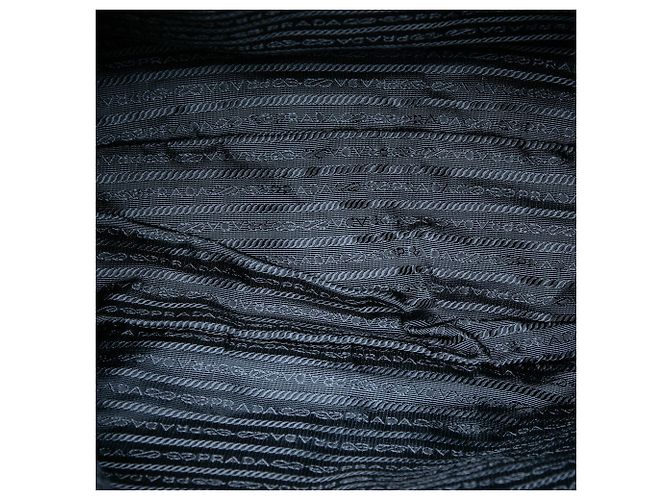 Borsa Tote Convertible con Zip Blu Prada Tessuto - vista 4