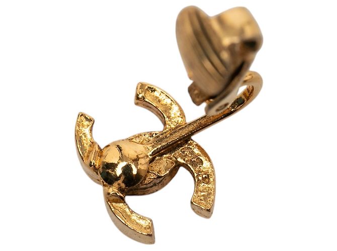 Chanel CC Clip-On-Ohrringe vergoldet Golden - Ansicht 3