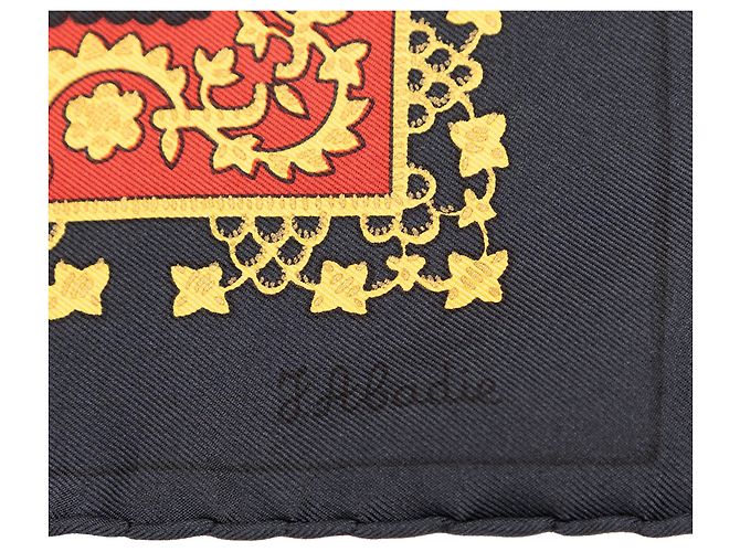 Sciarpa di seta rossa Hermès Brins d Or 90 Scarves Rosso - vista 3
